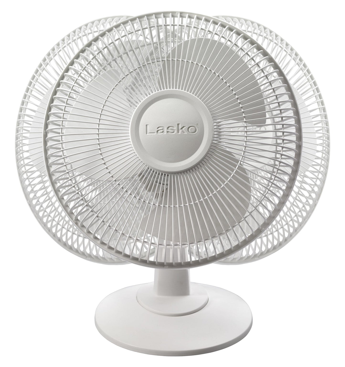 Lasko 12" 3-Speed Oscillating Table Fan with Tilt-Back, 2012, White