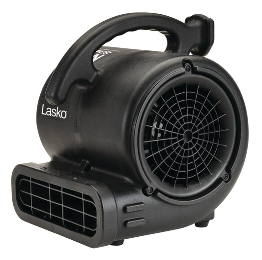 Lasko 3-Speed Super Fan Max Air Mover Floor Fan with Outlets, SF-20-BK, Black