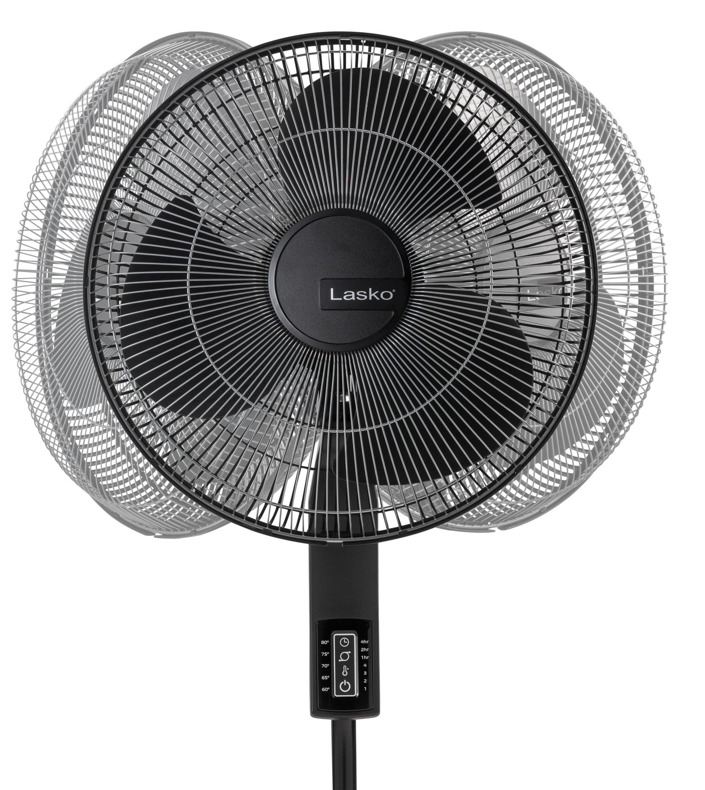 Lasko S16612 16" 4-Speed Oscillating Pedestal Fan with Remote Control: black