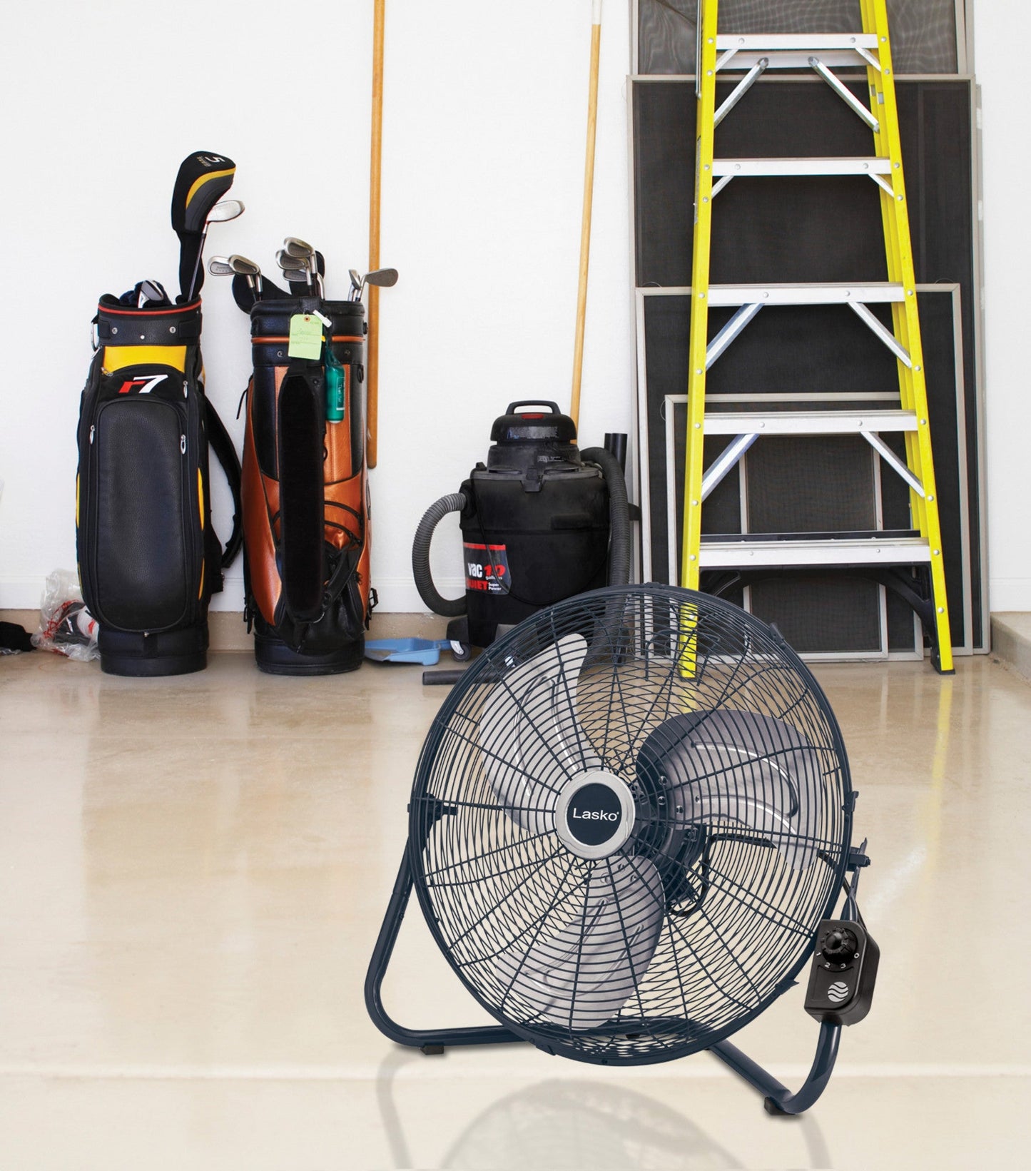 Lasko 20" High Velocity Fan, 3 Speeds, Floor or Wallmount, H20610, Gray