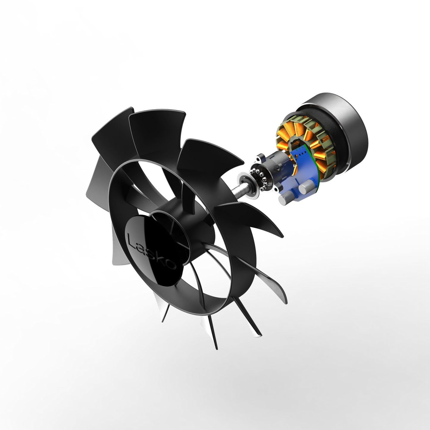 Lasko A12667 Whirlwind EcoQuiet 7" Orbital Motion 12-Speed Air Circulator Fan with Remote Control, White