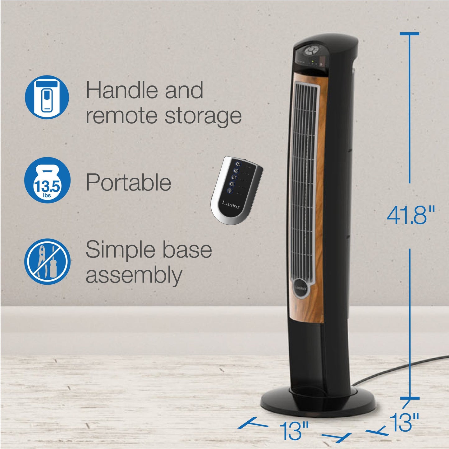 Lasko T42050 42" Wind Curve? Tower Fan with Sleep Mode and Remote Control