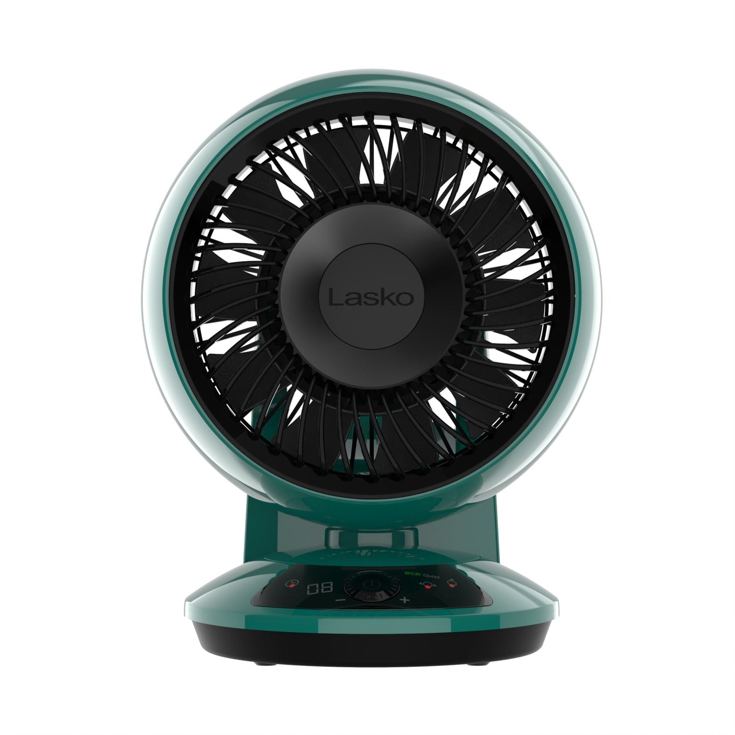Lasko A12665 Whirlwind EcoQuiet 7" Orbital Motion 12-Speed Air Circulator Fan with Remote Control, Teal