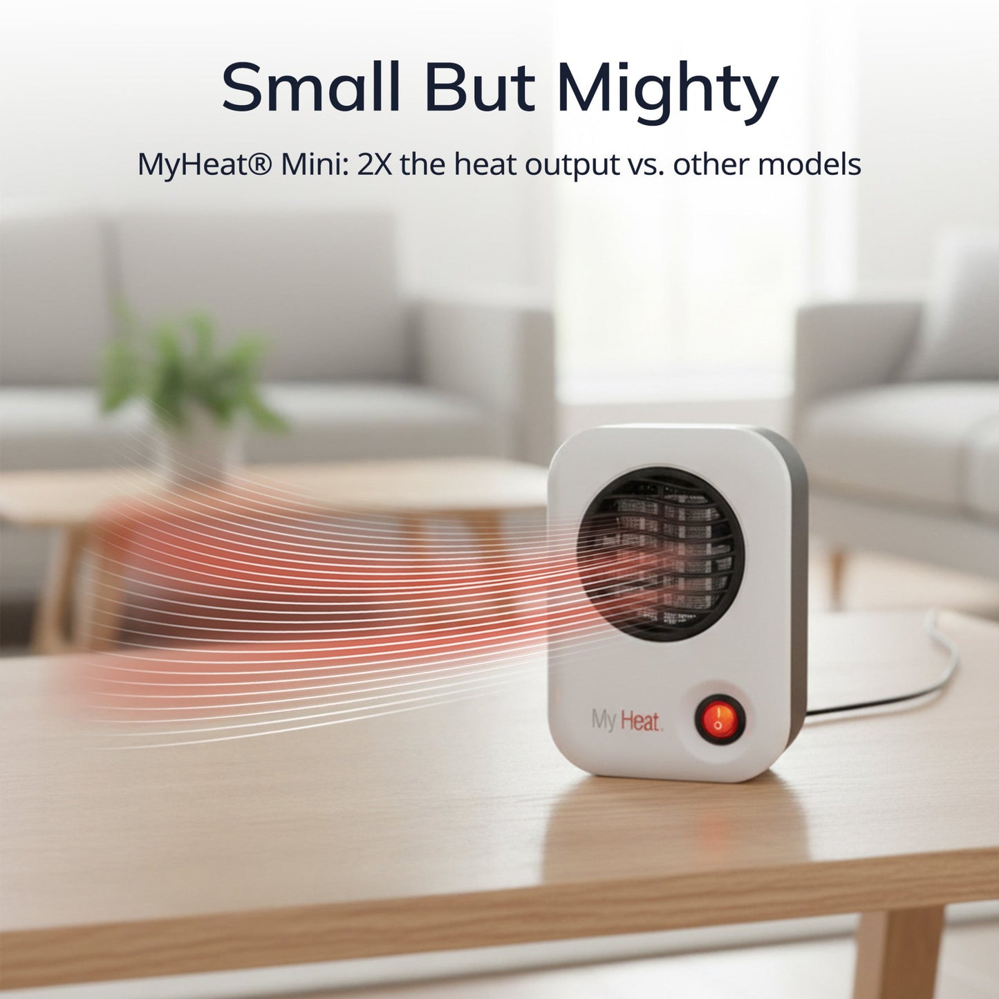 Lasko 200W MyHeat Personal Desk/Tabletop Space Heater with Simple Controls, 101, White