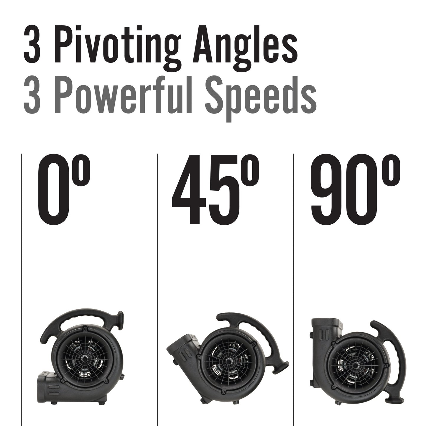 Lasko 3-Speed Super Fan Max Air Mover Floor Fan with Outlets, SF-20-BK, Black